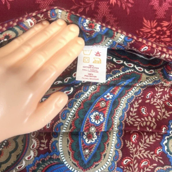 Vintage Suttles and Seawinds Limited Quilted Cotton Patchwork Clutch Multicolor - Picture 5 of 6